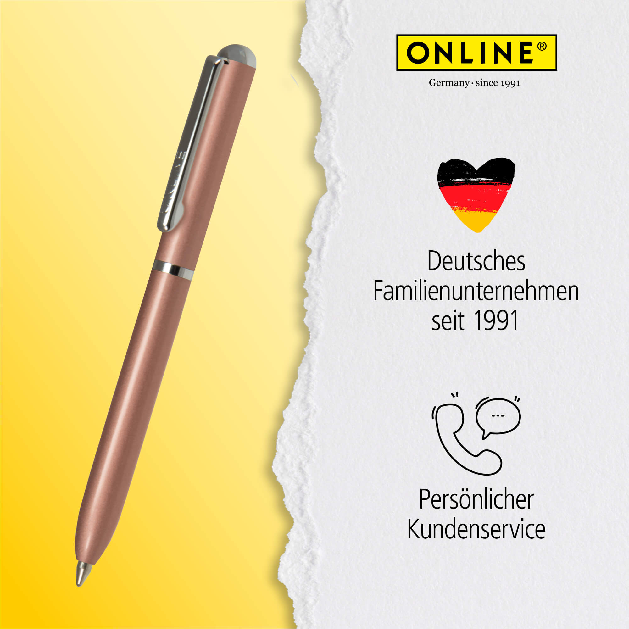 Kugelschreiber Mini Portemonnaie Rosegold, 8 cm Mini-Kugelschreiber