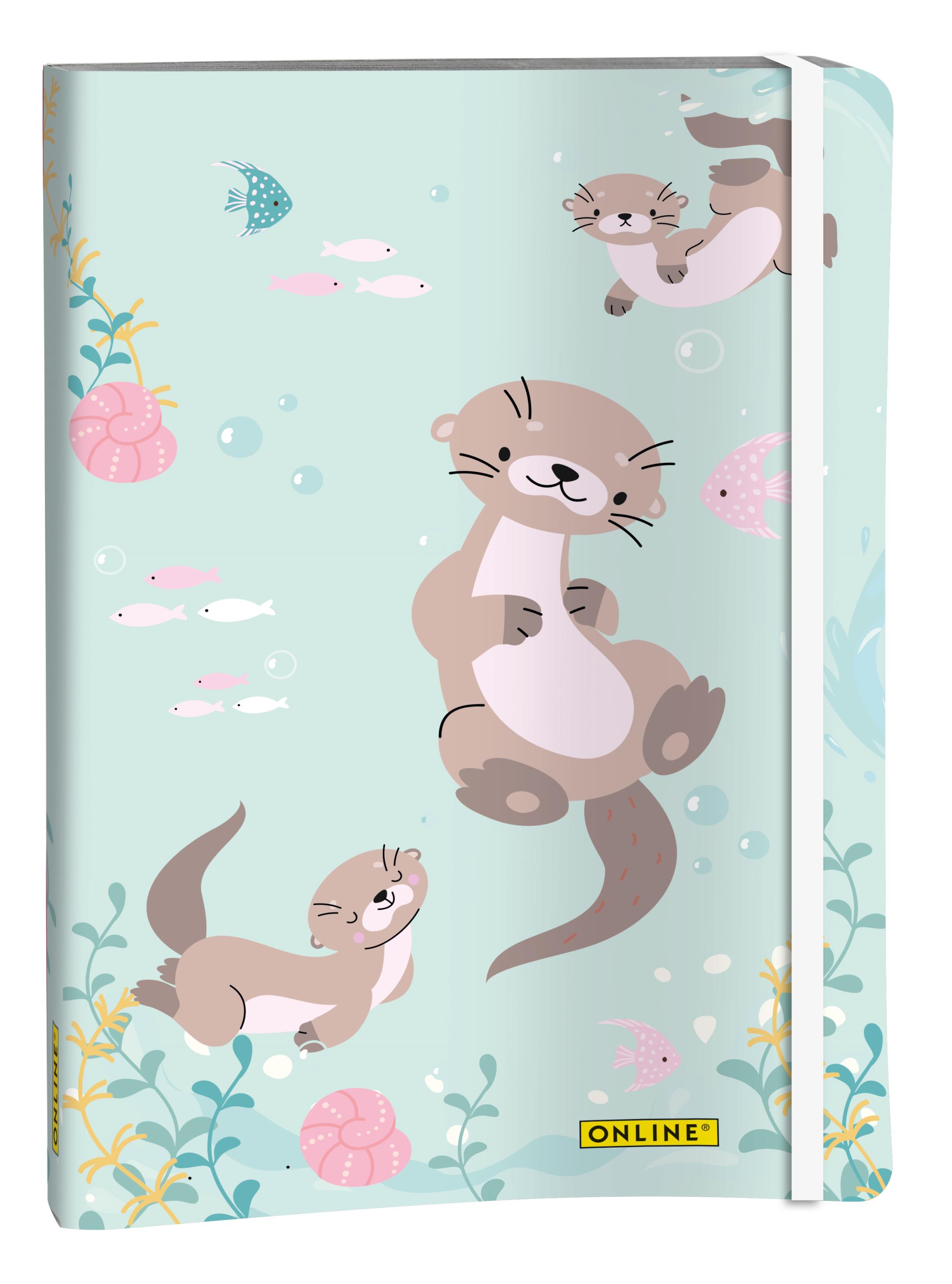 Bullet Journal Otter, Dotted-Notizbuch mit Soft Cover, Gummiband, DIN A5, 120g/m² FSC Papier, 144 Seiten