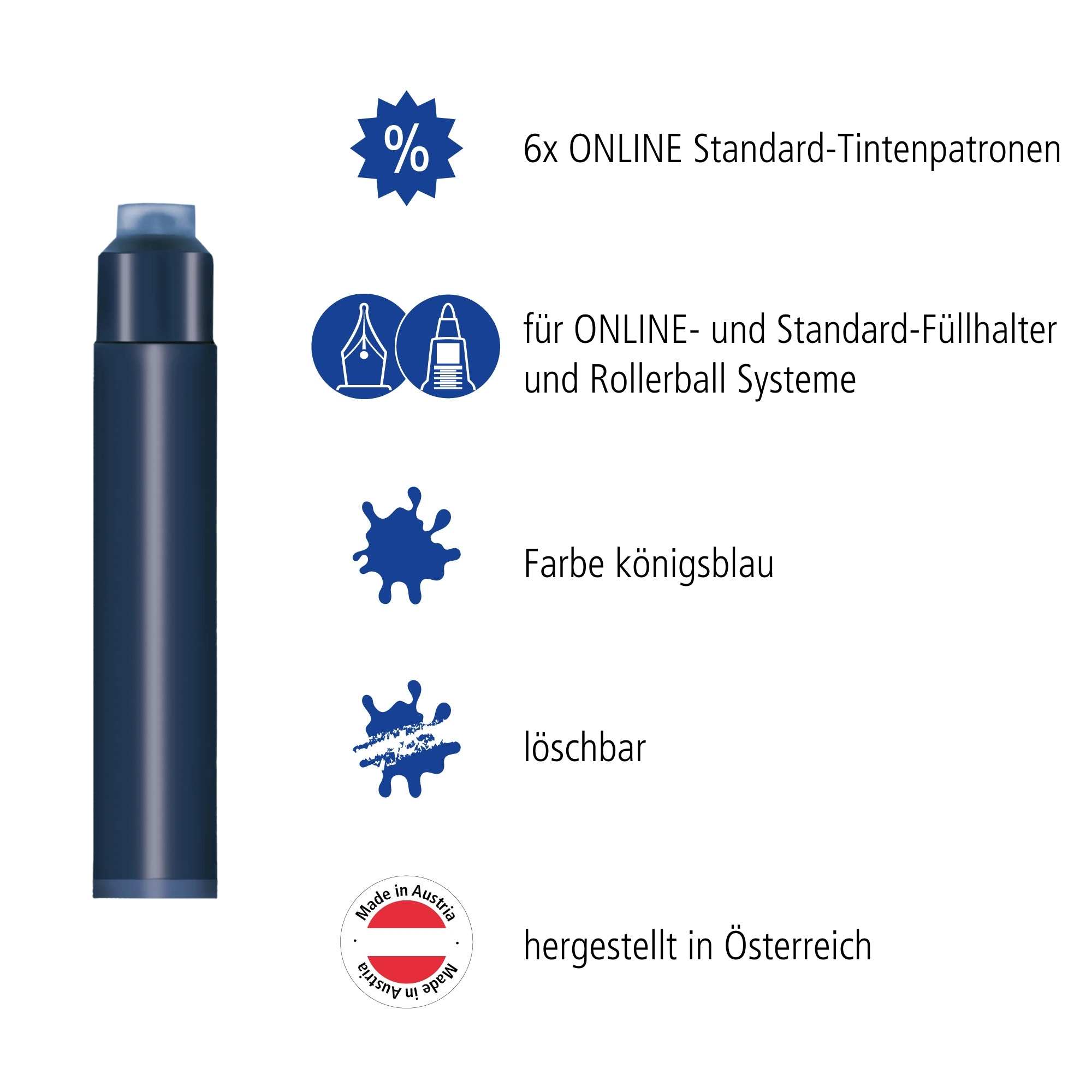Standard-Tintenpatrone Königsblau