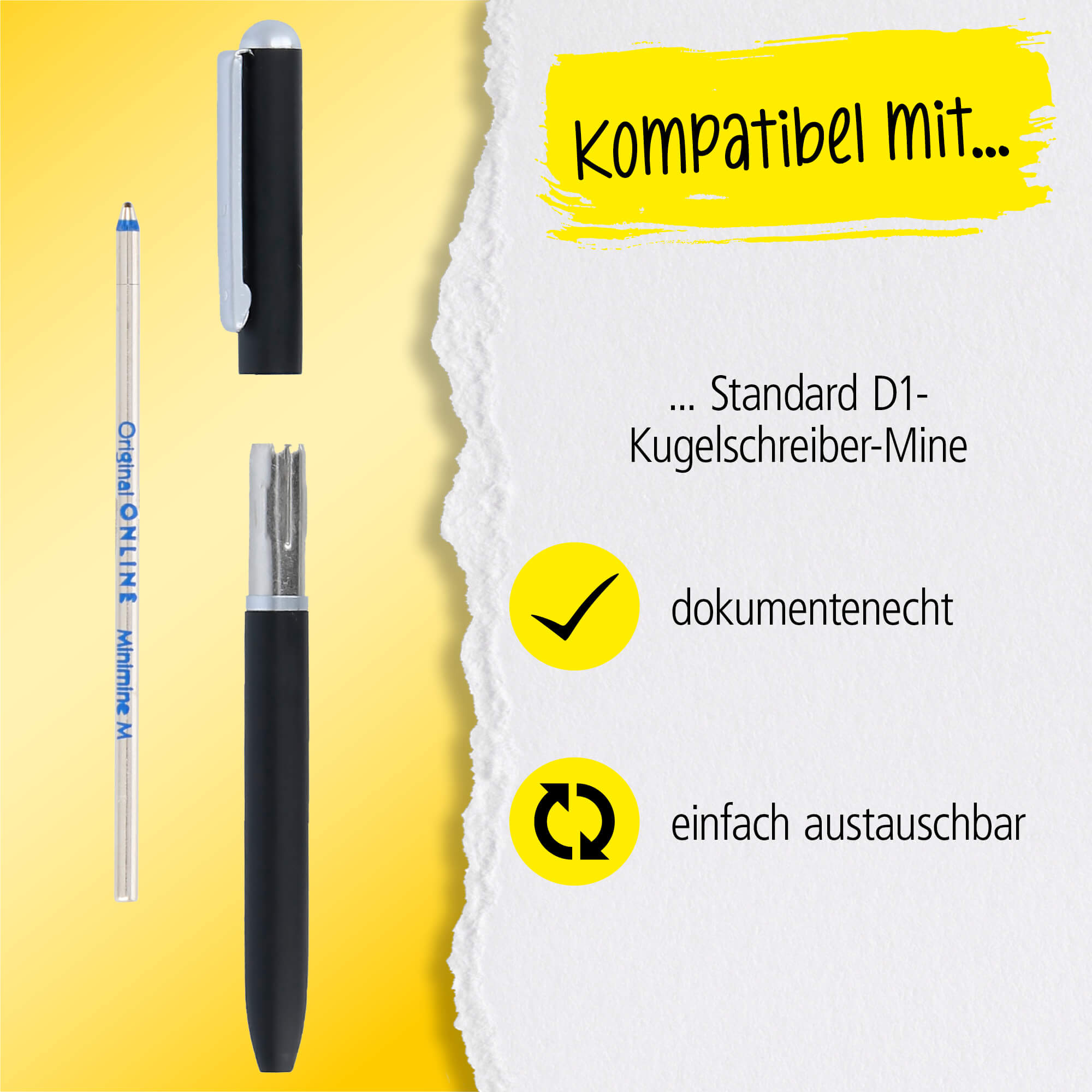 Kugelschreiber Mini Portemonnaie Blue, 8 cm Mini-Kugelschreiber