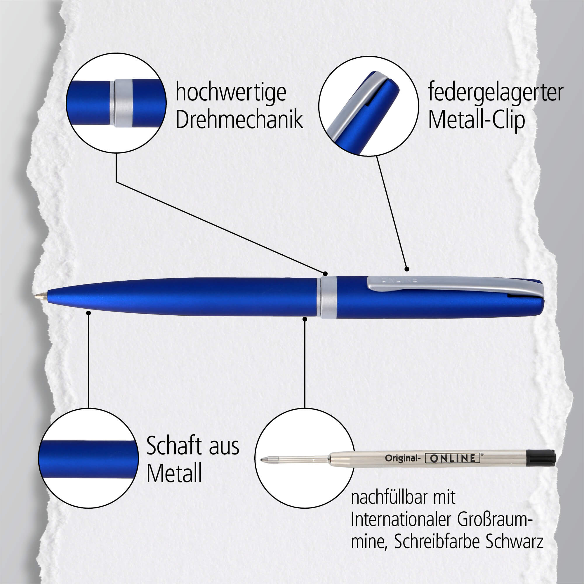 Drehkugelschreiber Eleganza Blue
