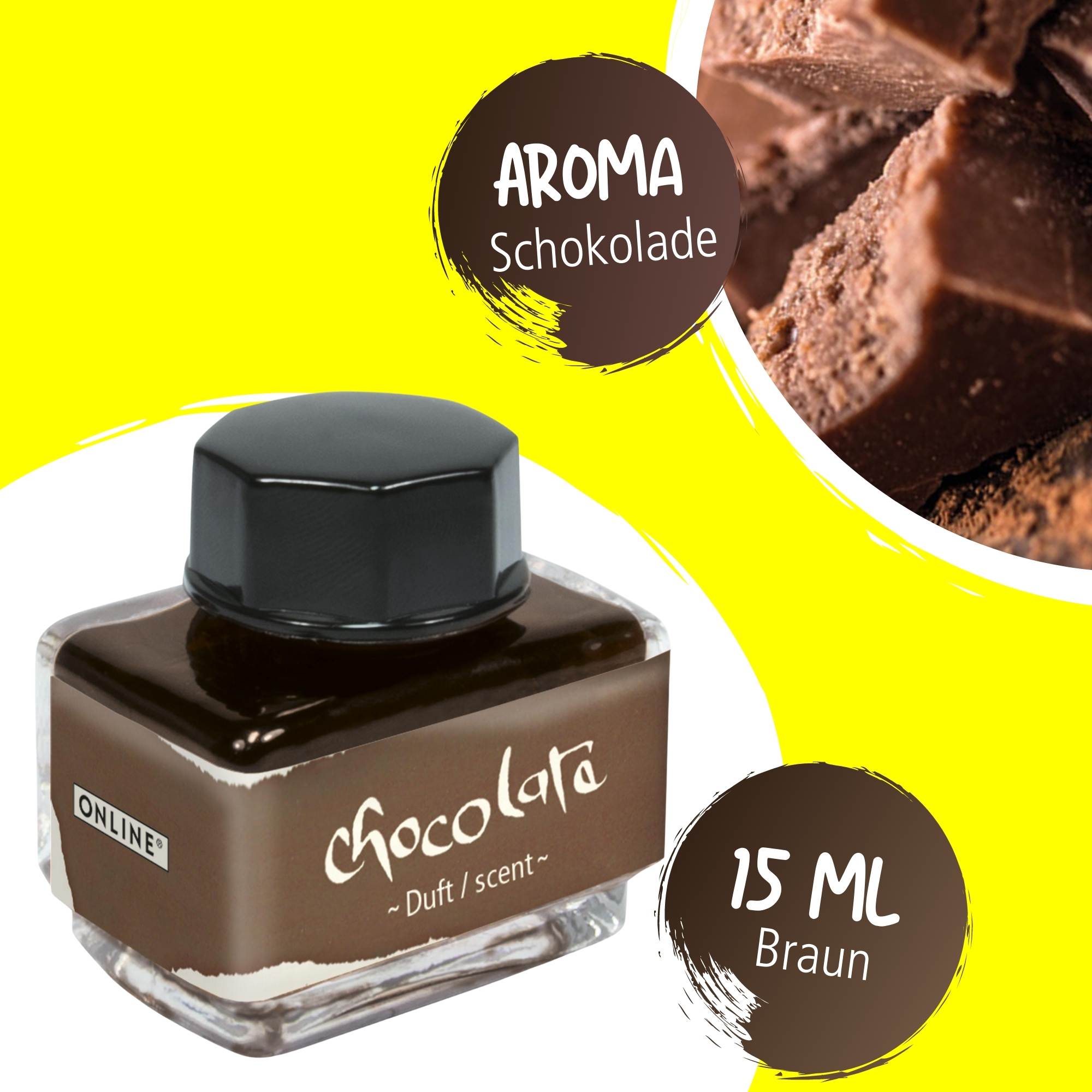 Tinte der Sinne Braun 15 ml mit Duft - Aroma Schokolade