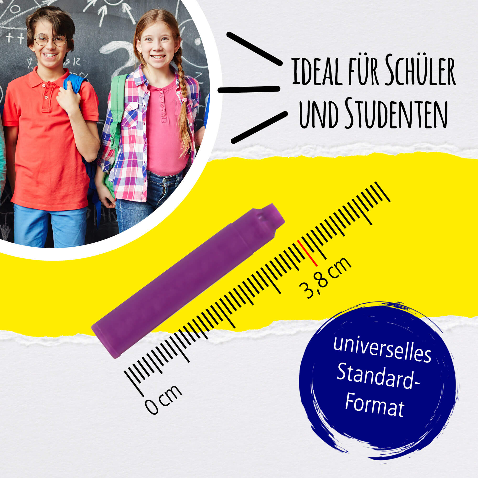 Standard-Tintenpatronen im 60er-Pack, im Tintenfass, Schreibfarbe Blau