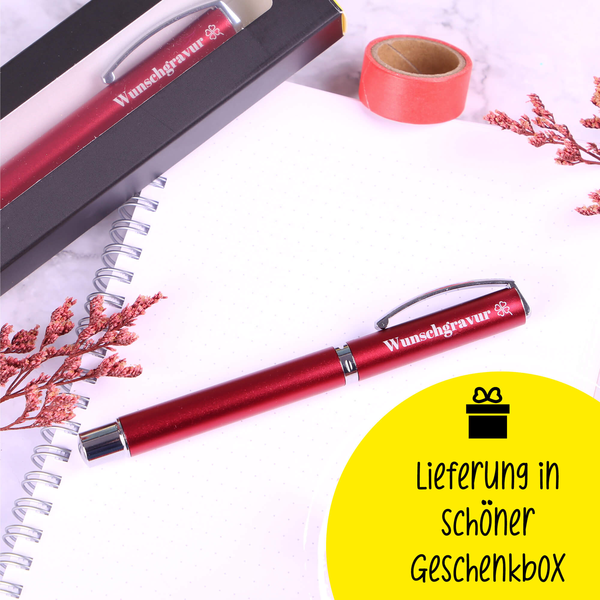 Füller Vision Classic Wild Berry (M), personalisiert mit Gravur