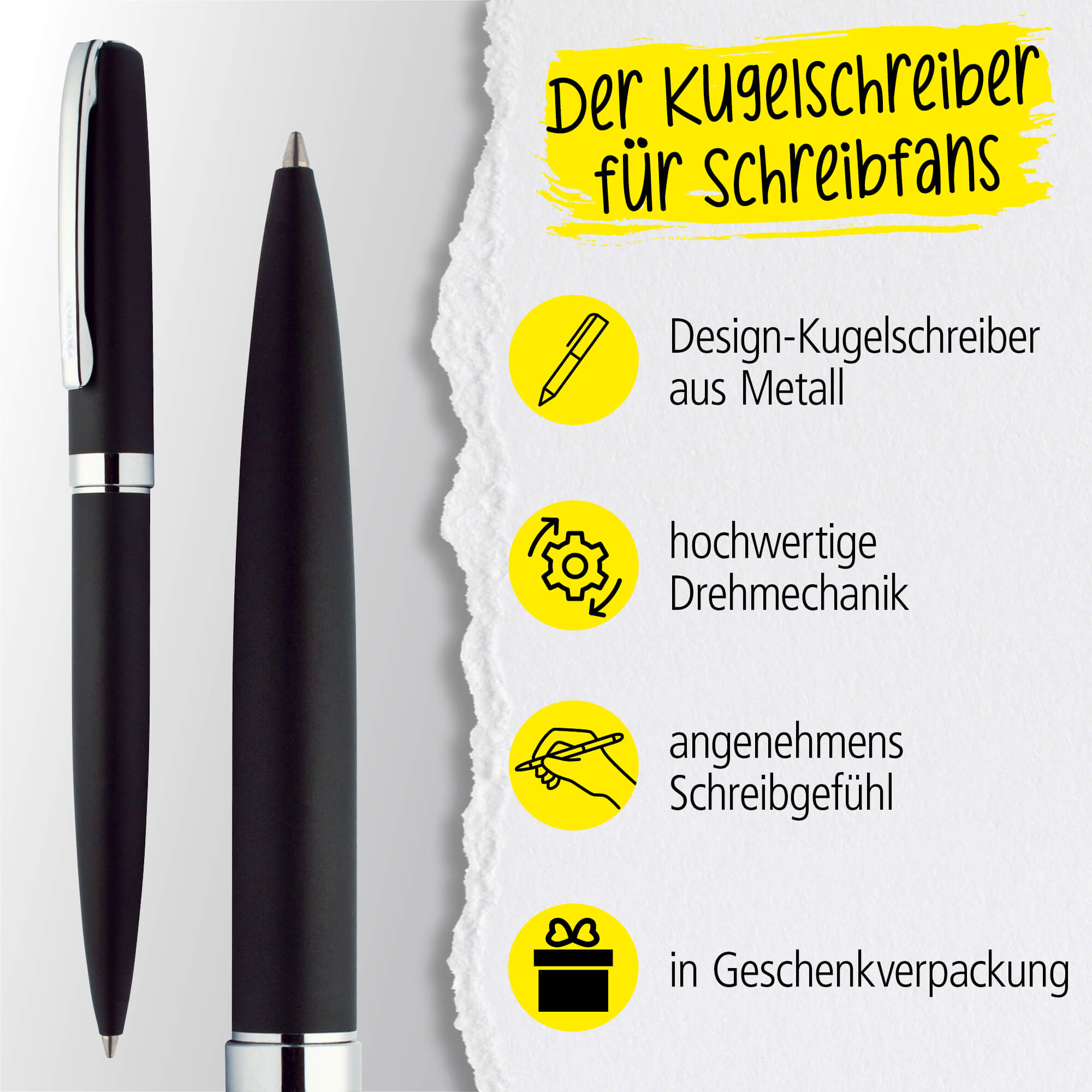 Drehkugelschreiber Eleganza Classic Black