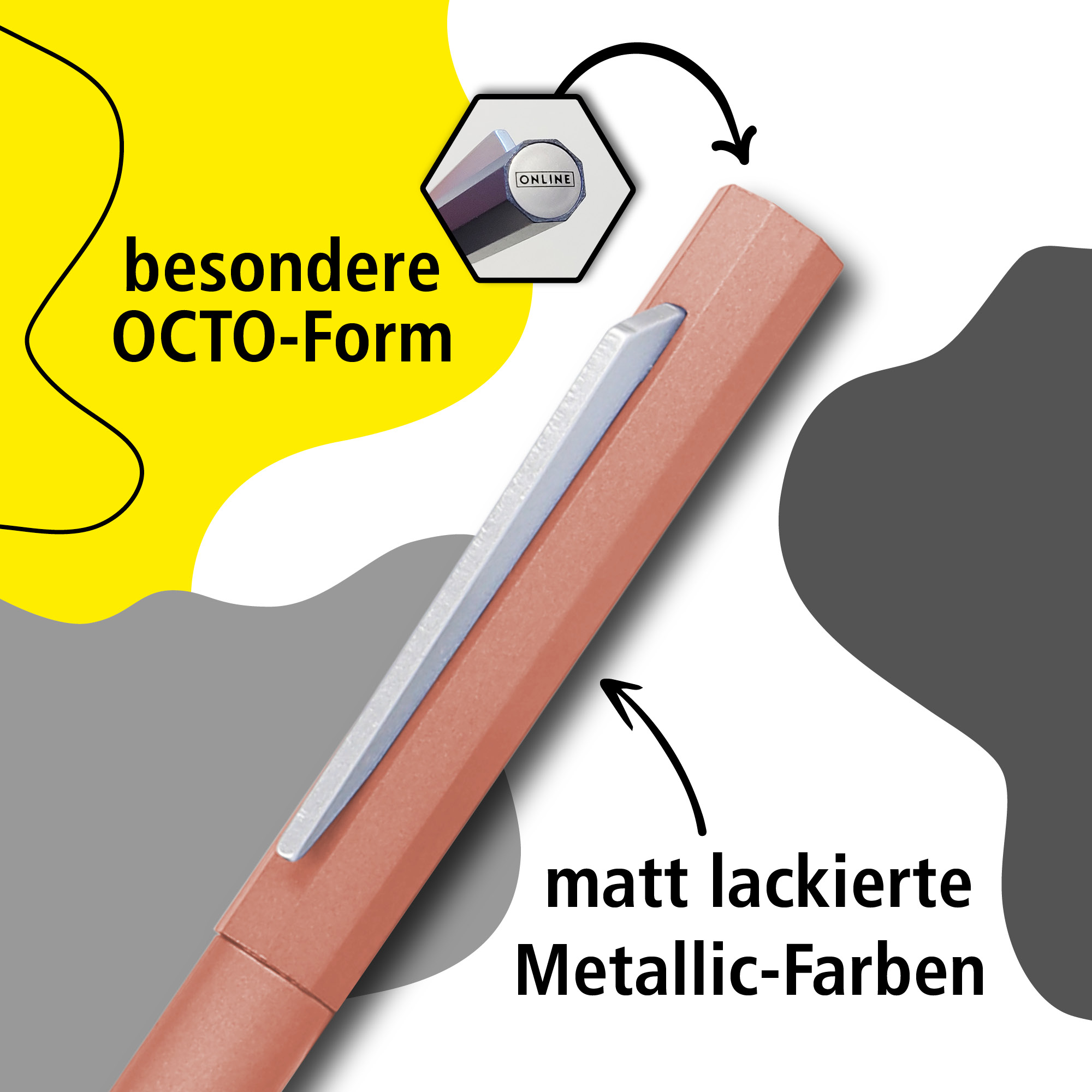 Drehkugelschreiber Octopen Rosegold