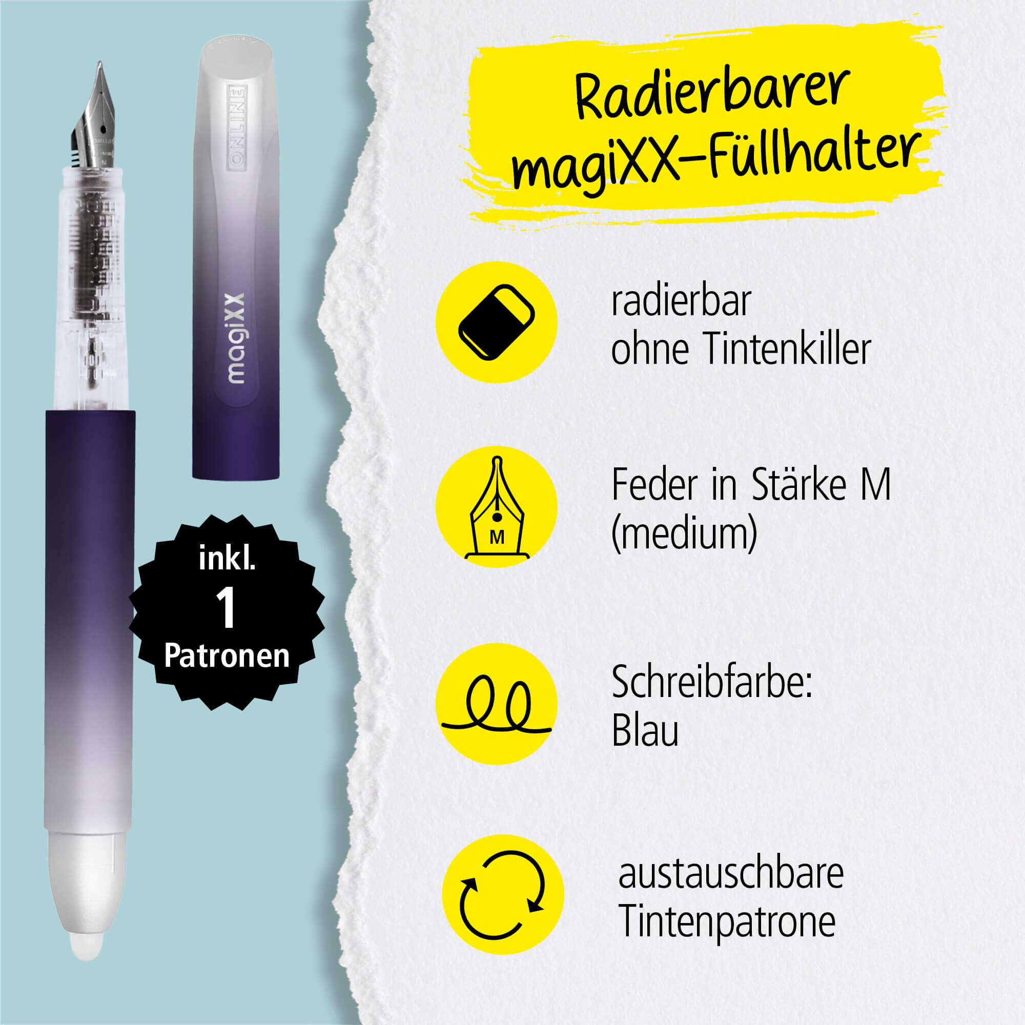Radierbarer Füller ONLINE magiXX Lavender