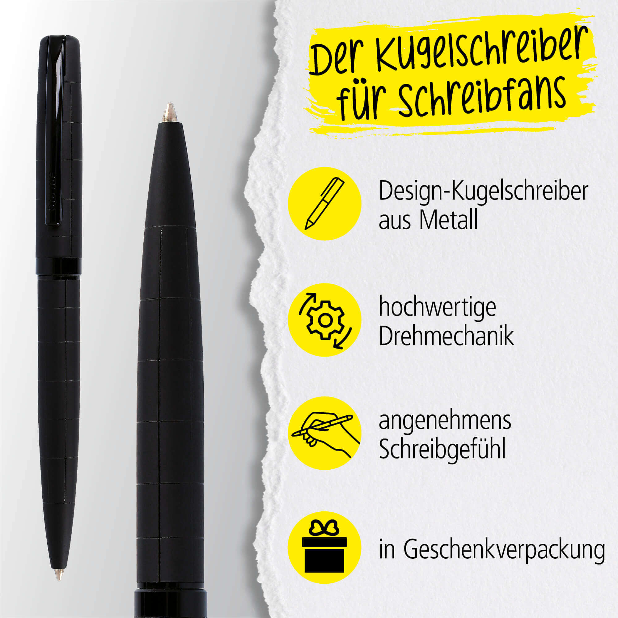 Drehkugelschreiber Eleganza Black Style