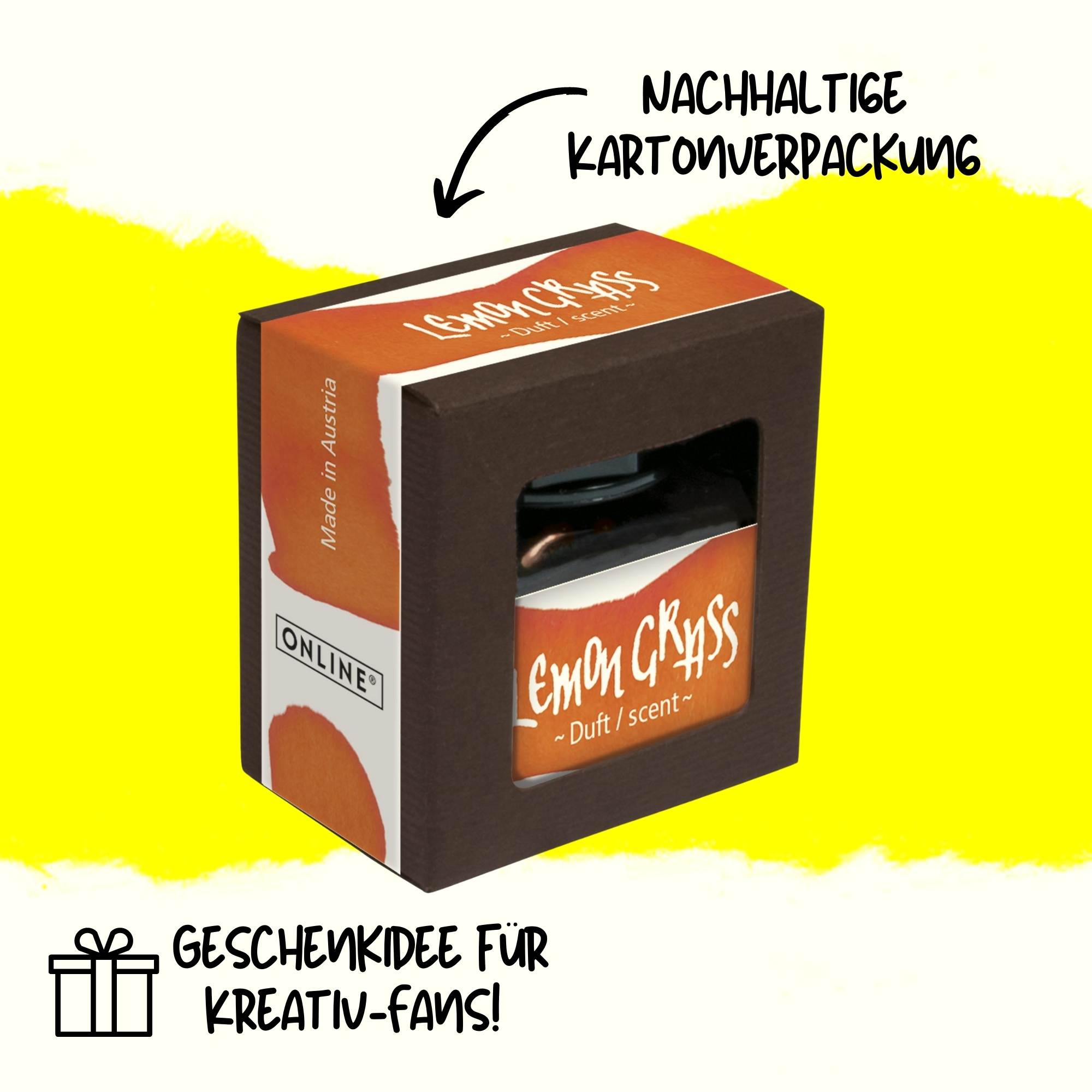 Tinte der Sinne Orange 15 ml mit Duft - Zitronengras