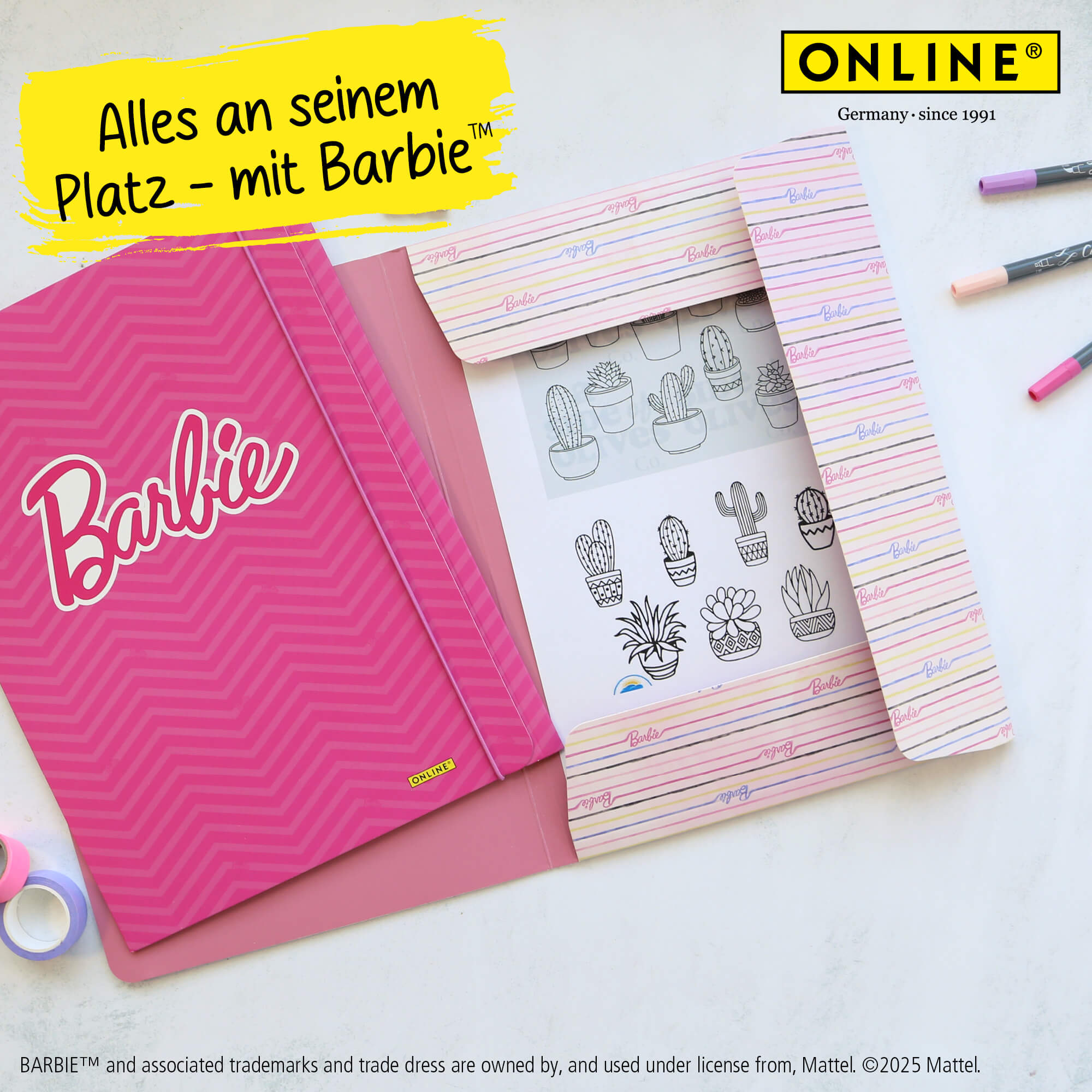 Gummizugmappe DIN A3, 2er Pack, Barbie