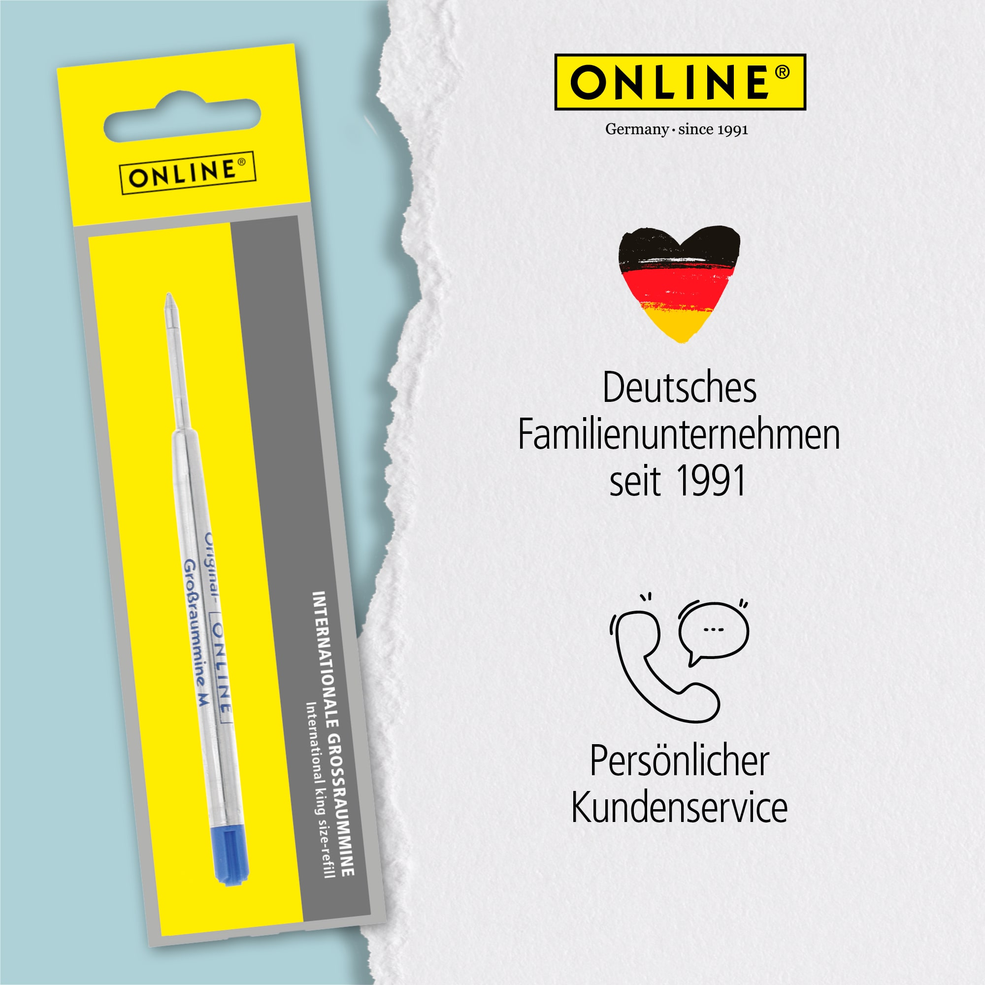 Kugelschreibermine - Internationale Großraummine M, Blau
