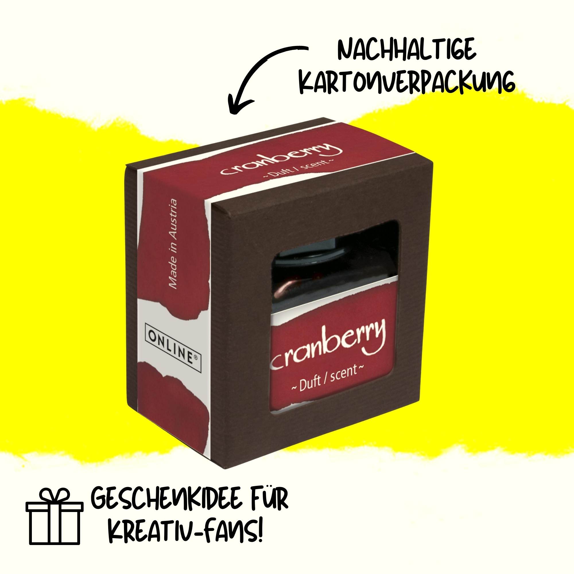 Tinte der Sinne Rot 15 ml mit Duft - Aroma Cranberry