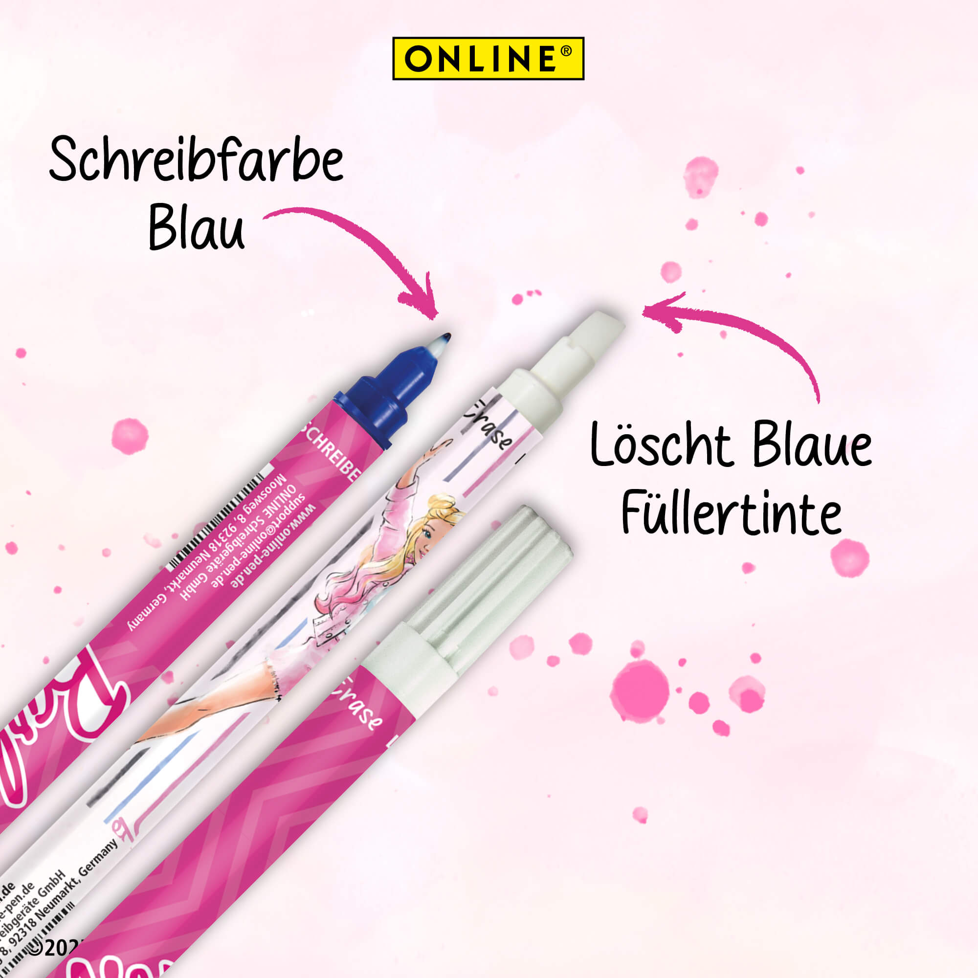 Vorteilspack Tintenlöscher Barbie, 6 Stück, limitierte Edition